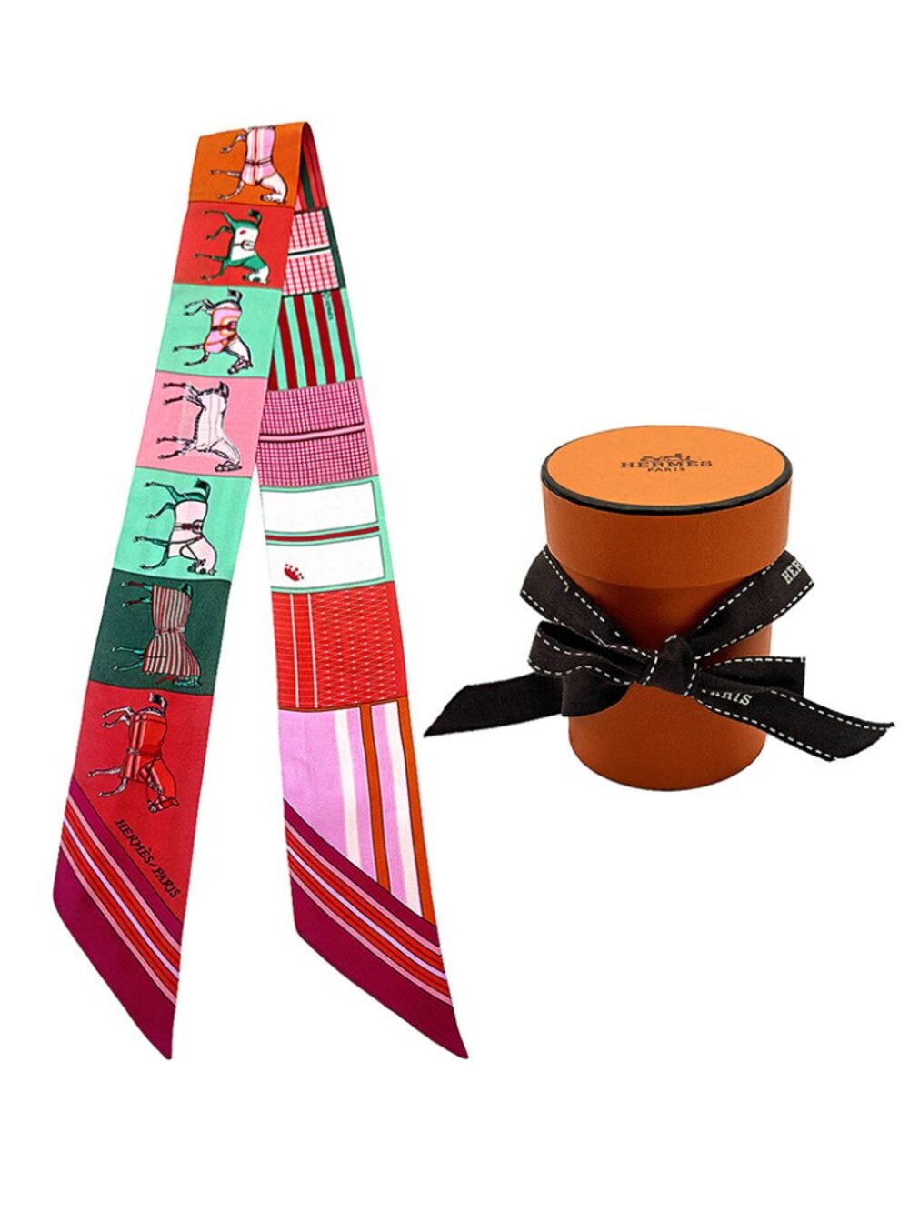 Hermès Couvertures Nouvelles Silk Twilly Scarf